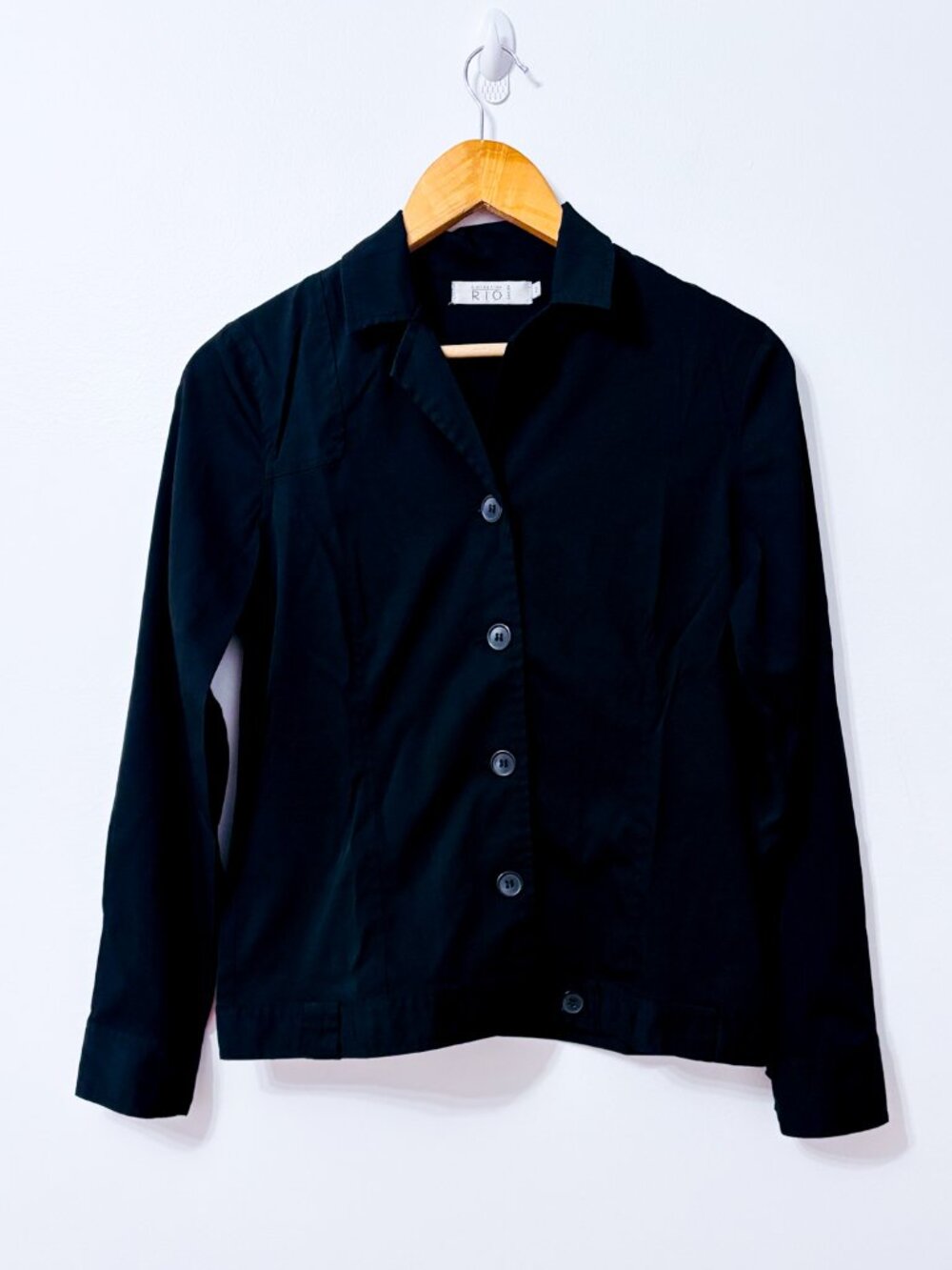 COLLECTION RIO Black Lightweight Jacket | Minimalist Tailored | Size 2